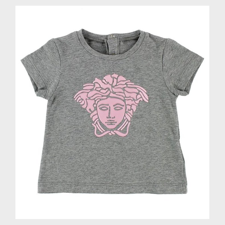 Young Versace T-shirt - Grmeleret m. Lyserd Medusa