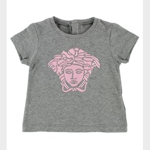 Young Versace T-shirt - Grmeleret m. Lyserd Medusa