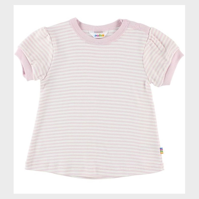 Joha T-shirt - Rosa/Creme Striber