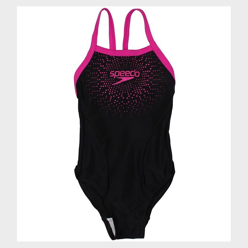 Speedo Badedragt - UV50+ - Sort m. Pink