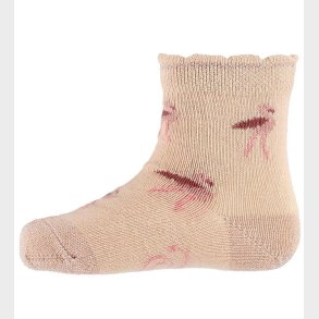 Petit by Sofie Schnoor Strmper - Lys Rosa m. Flamingoer