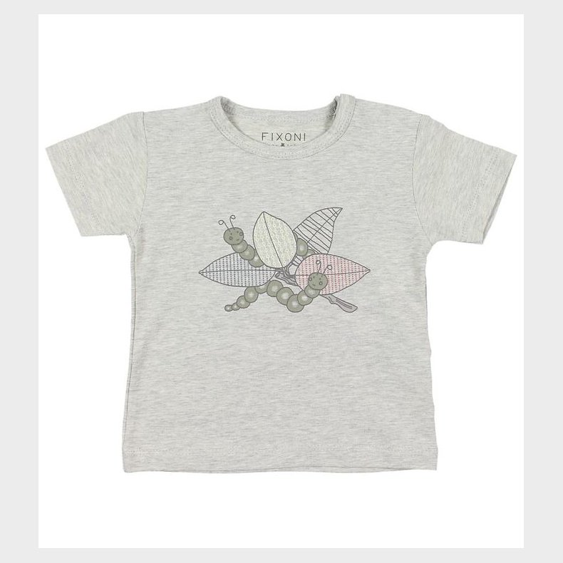 Fixoni T-shirt - Grmeleret m. Print