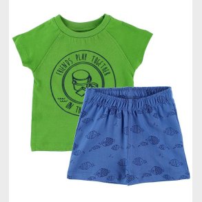 Color Kids Shortsst - Naung - Grn/Bl m. Fisk