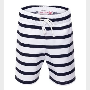 Petit Crabe Badeshorts - Alex - UV50+ - Hvid/Navystribet