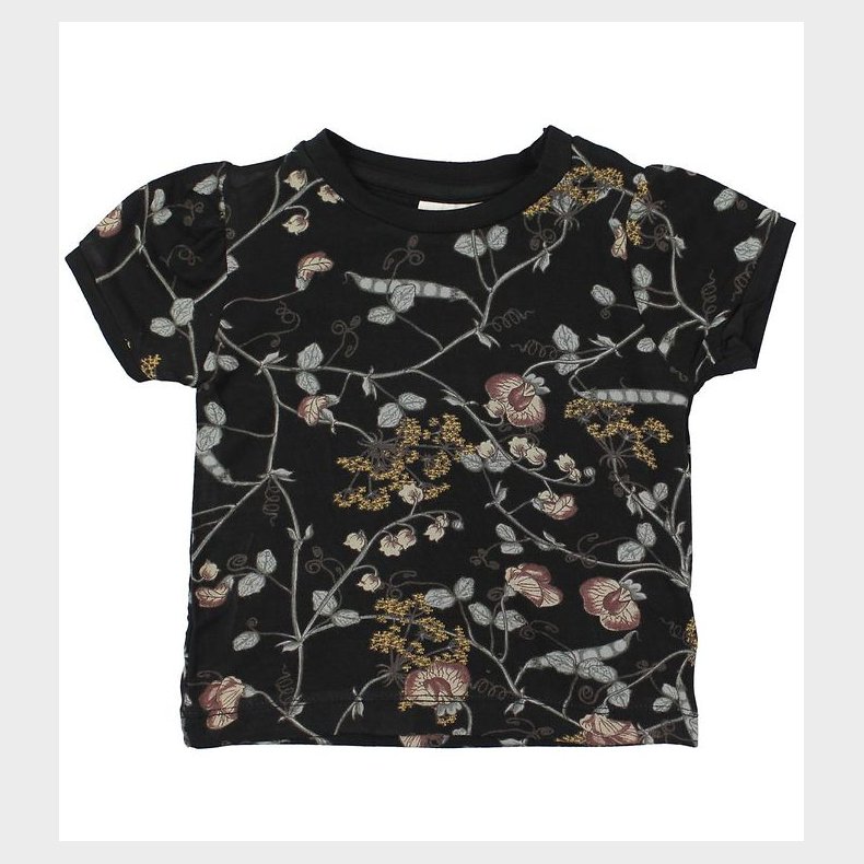 En Fant T-shirt - Gate - Sort m. Blomster