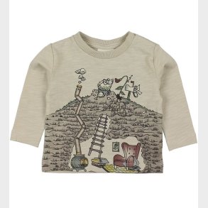 En Fant Bluse - Gate - Brunmeleret m. Print