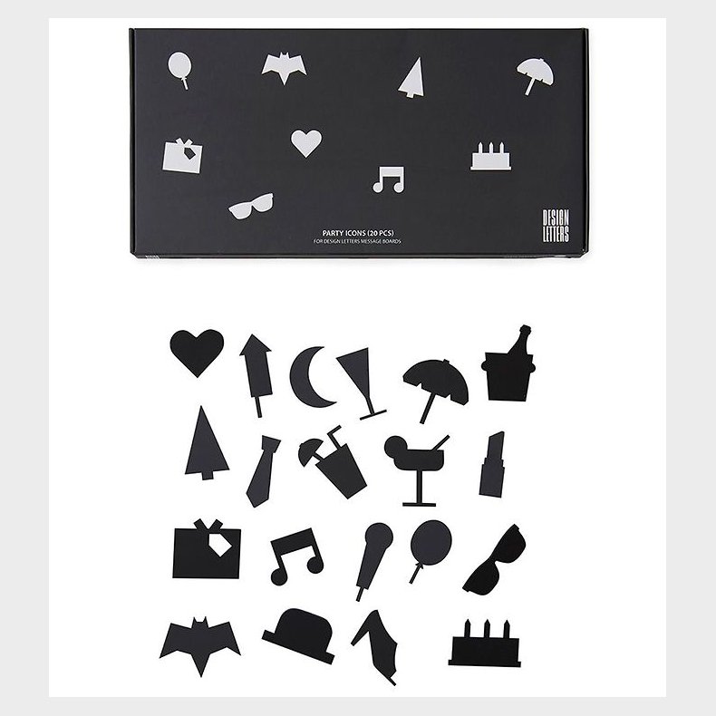 Design Letters Ikoner - Fest - Sort
