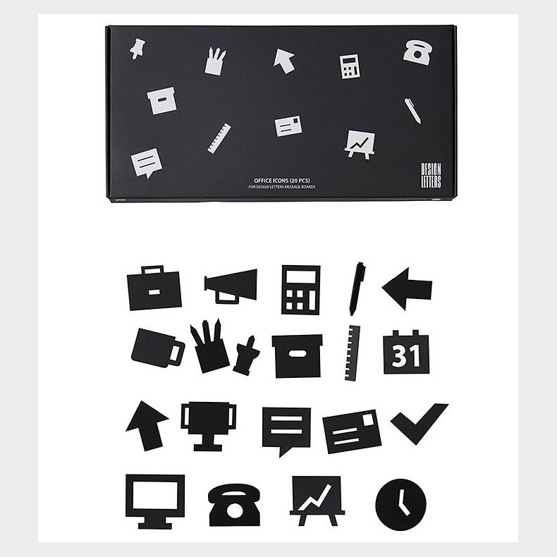 Design Letters Ikoner - Kontor - Sort