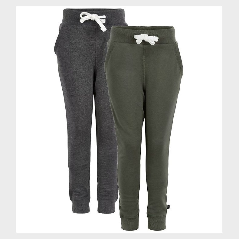 Minymo Sweatpants - 2-pak - Koksgr�/Army