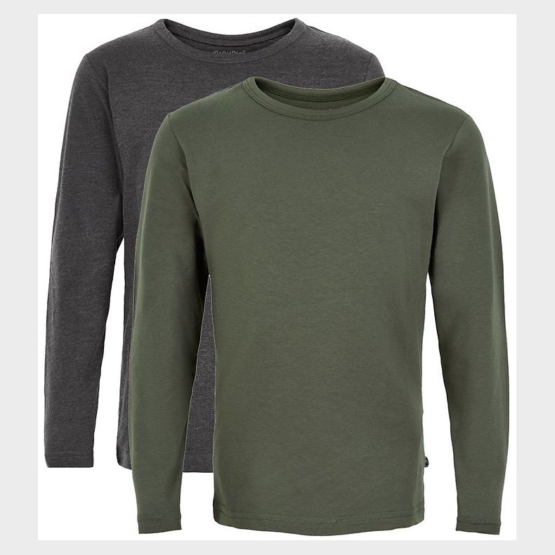Minymo Bluse - 2-pak - Koksgr/Army