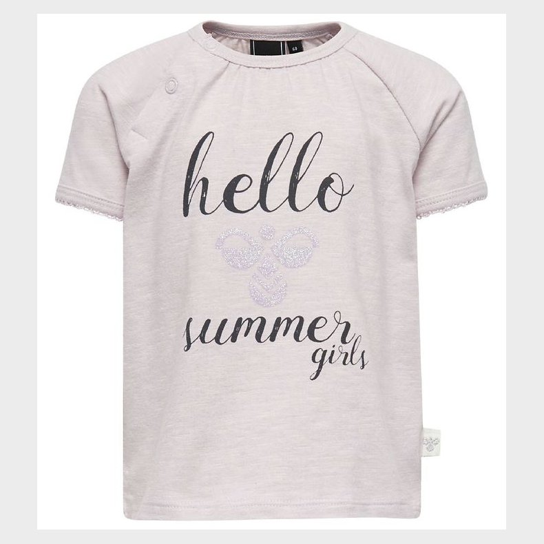 Hummel T-shirt - HMLKaya - Lys Lavendel m. Tekst