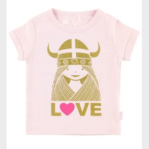 Danef T-shirt - DaneAlva - Lys Rosa m. Love Freja