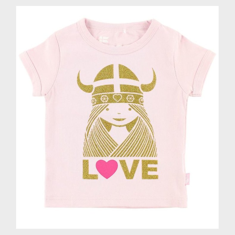 Danef T-shirt - DaneAlva - Lys Rosa m. Love Freja