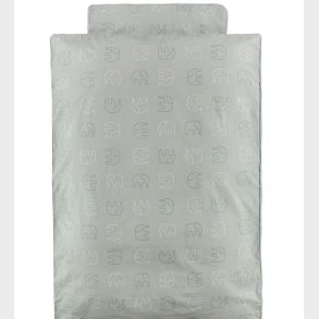 Smallstuff Sengetj - Junior - Lysegr m. Elefanter