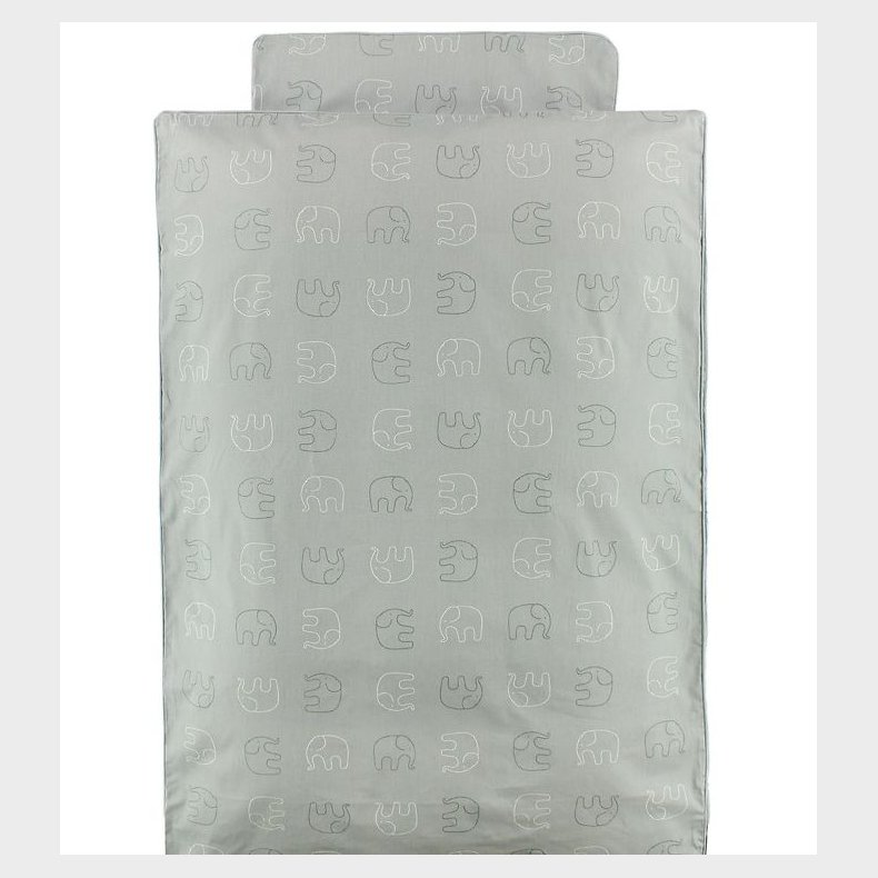 Smallstuff Sengetj - Junior - Lysegr m. Elefanter