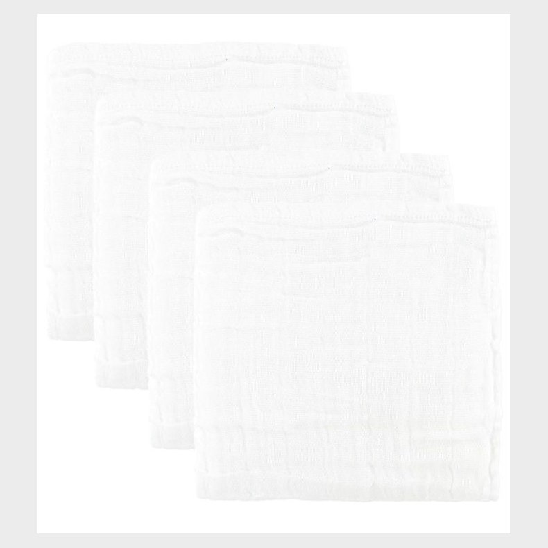 Pippi 4-pak Stofbleer - 65x65 cm - Hvid