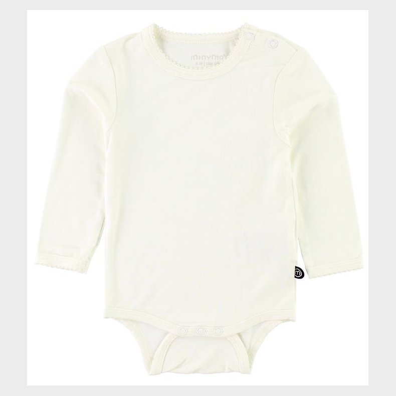 Minymo Body l/� - Bambus - Hvid