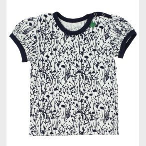 Freds World T-shirt - Creme/Navy m. Blomster