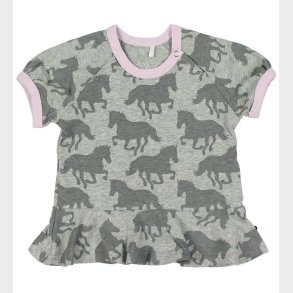 Freds World T-shirt - Grmeleret m. Heste