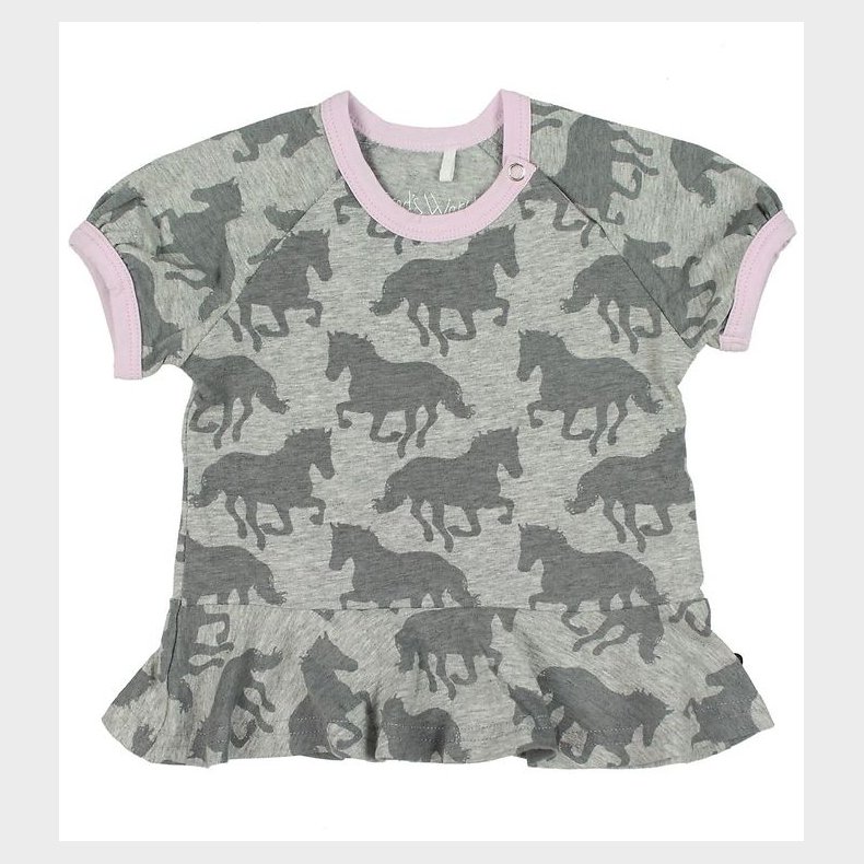 Freds World T-shirt - Grmeleret m. Heste