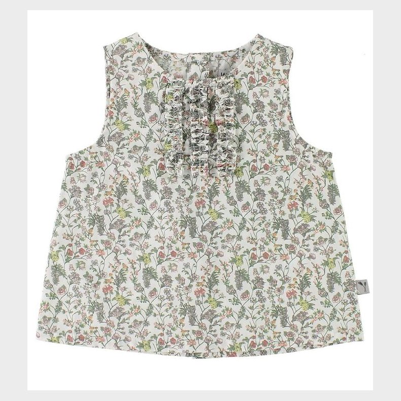 Wheat Top - Beathe - Ivory m. Blomster