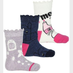 LEGO® Wear Strmper - 3-pak - Navy/Creme/Lavendel