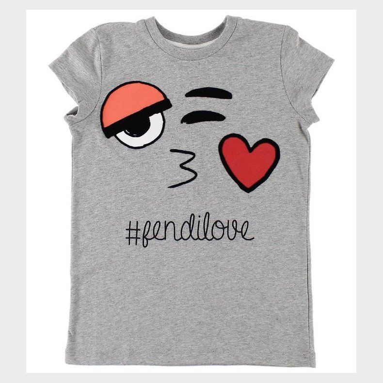 Fendi Kids T-shirt - Grmeleret m. Ansigt