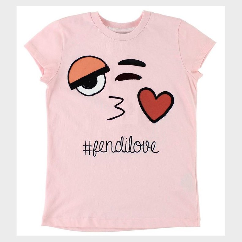 Fendi Kids T-shirt - Rosa m. Ansigt