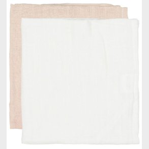 CAMA Copenhagen Stofbleer - 2-pak - 65x40 cm - Hvid/Rosa