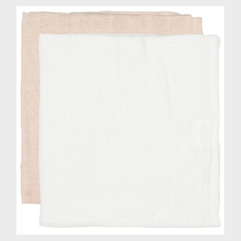 CAMA Copenhagen Stofbleer - 2-pak - 65x40 cm - Hvid/Rosa