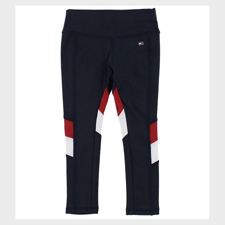Tommy Hilfiger Leggings - Navy m. Rd/Hvid