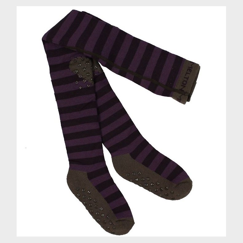 Melton Strmpebukser - ABS - Uld - Lillastribet