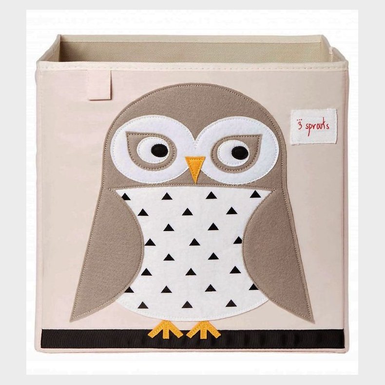 3 Sprouts Opbevaringskasse - 33x33x33 - Ugle