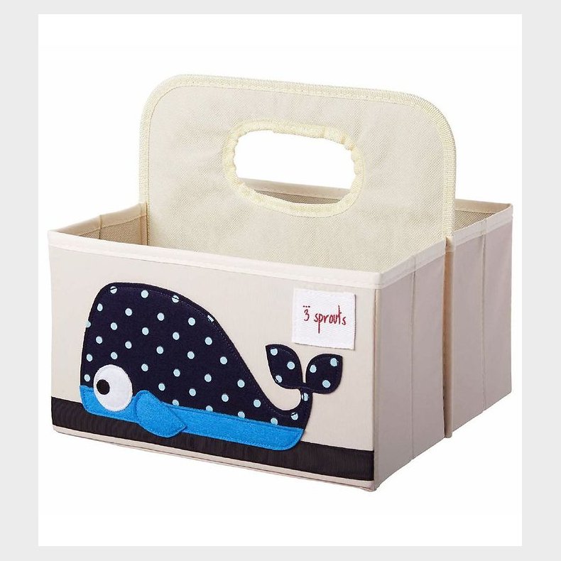 3 Sprouts Opbevaringskurv m. Hank - 25x28x26 - Hval