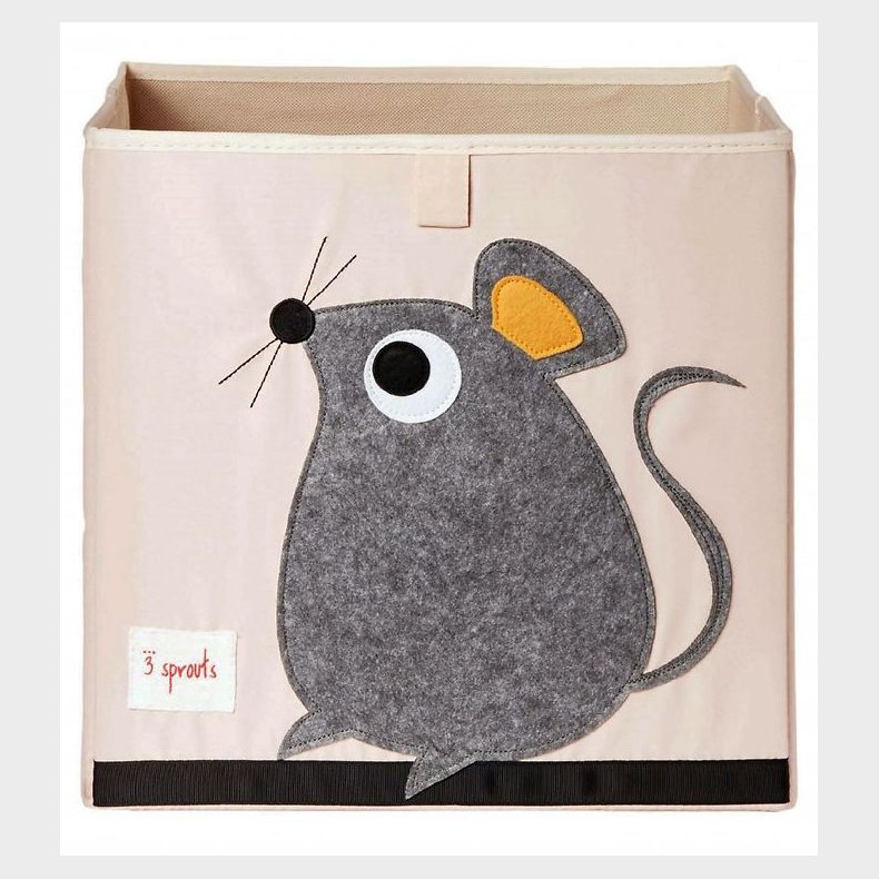 3 Sprouts Opbevaringskasse - 33x33x33 - Mus