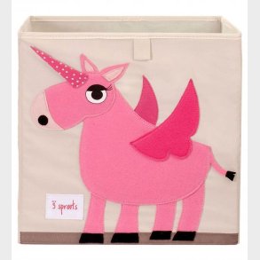 3 Sprouts Opbevaringskasse - 33x33x33 - Enhjrning