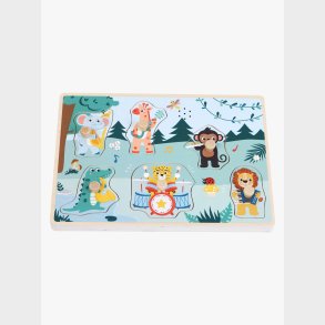 Kinder and Kids Knoppuslespil Vilde Dyr med Musik 6 Brikker