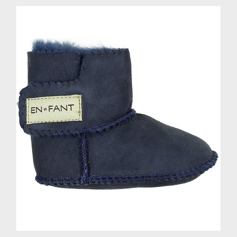 En Fant Lammeskindsfutter m. For - Navy