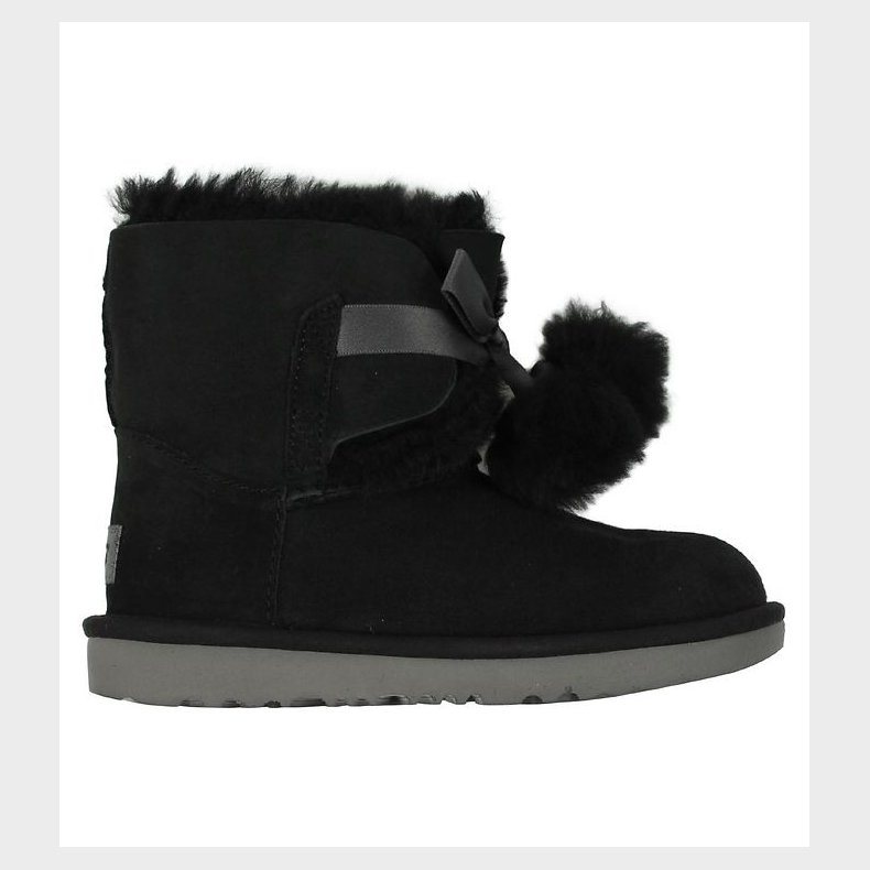 UGG Bamsestvler - Gita - Sort m. Pom Poms
