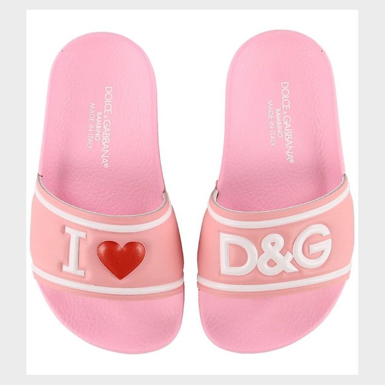 Dolce & Gabbana Badesandaler - Lyserd m. Print