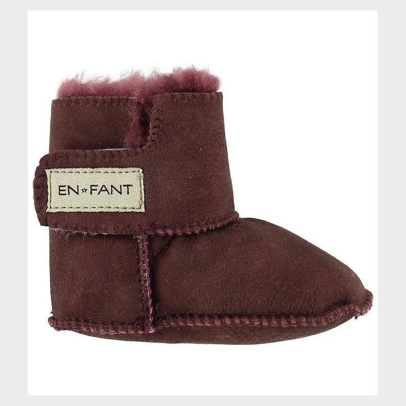 En Fant Lammeskindsfutter m. For - Bordeaux