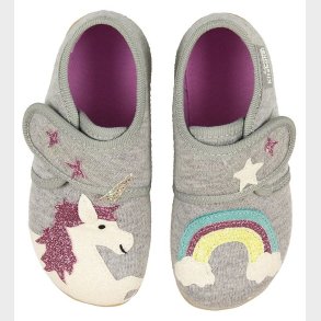 Living Kitzbhel Hjemmesko - Grmeleret m. Regnbue/Enhjrning