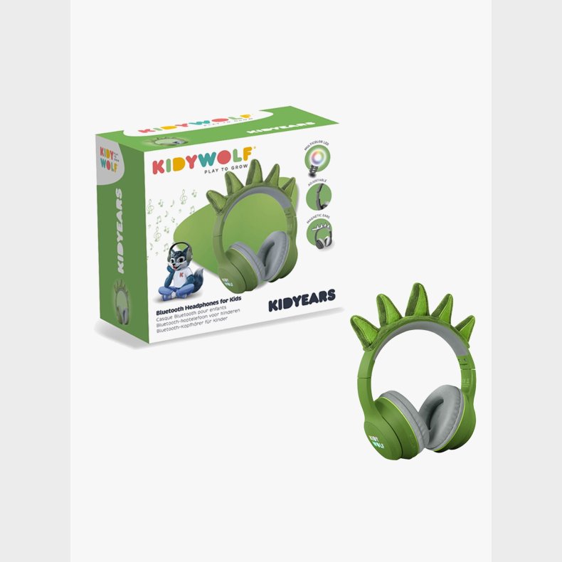 Kidywolf KIDYEARS Headsets Bluetooth med Magnetrer, Dinosaur