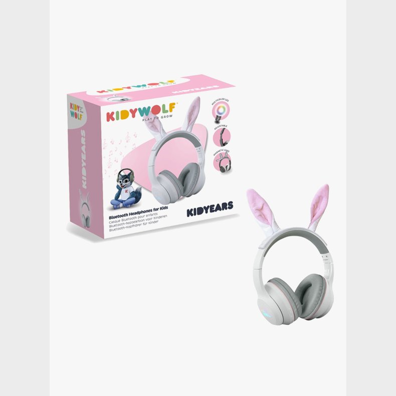 Kidywolf KIDYEARS Headsets Bluetooth med Magnetrer, Kanin
