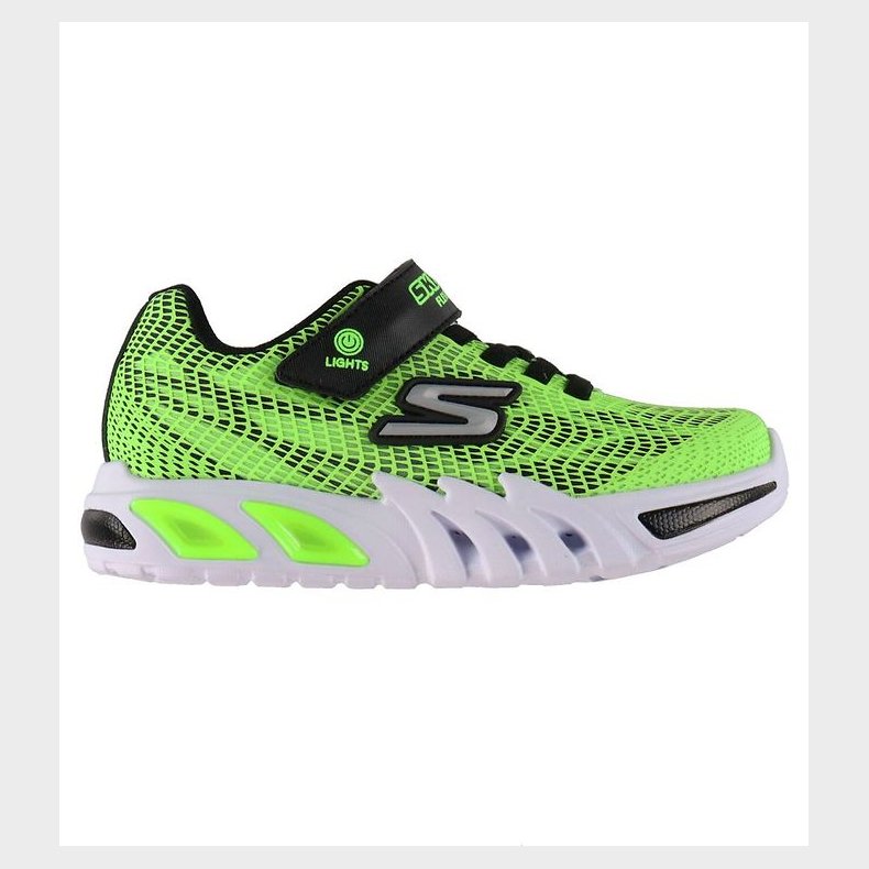 Skechers Sko m. Lys - Flex-Glow Elite - Lime Black