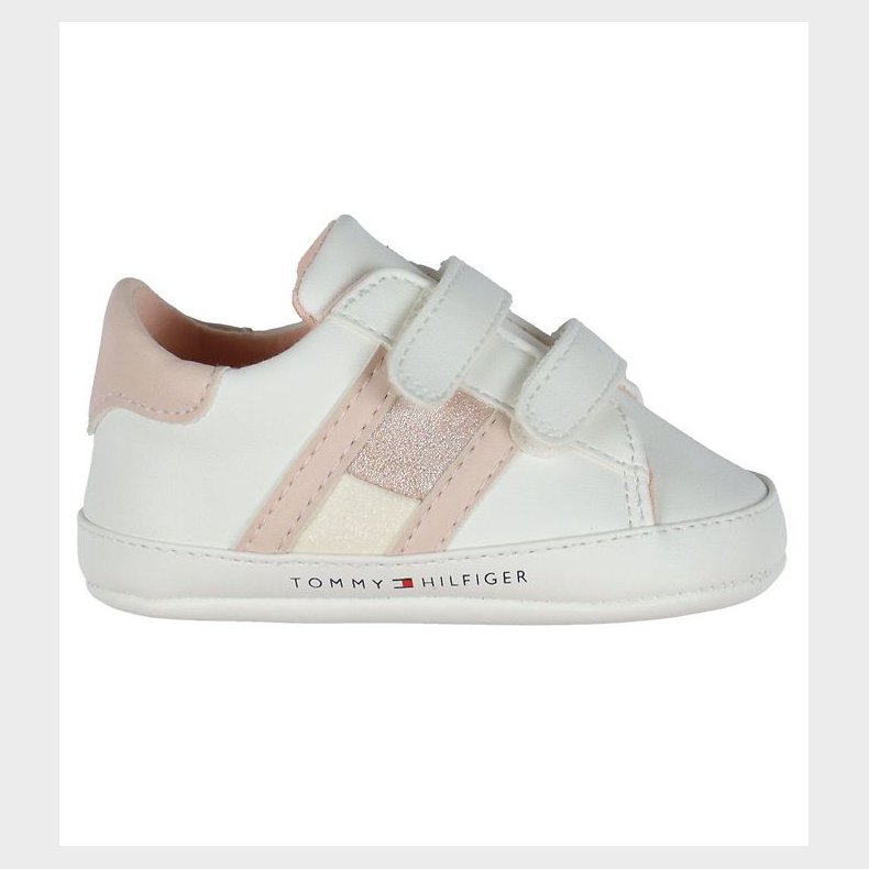 Tommy Hilfiger Hjemmesko - Velcro - White/Blue