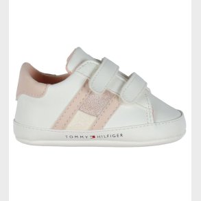 Tommy Hilfiger Hjemmesko - Velcro - White/Blue