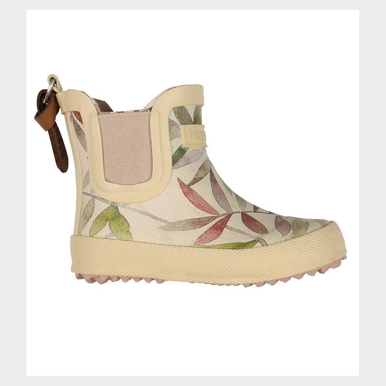 Bisgaard Gummistvler - Kort - Beige Leaves