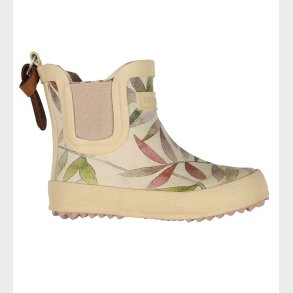 Bisgaard Gummistvler - Kort - Beige Leaves
