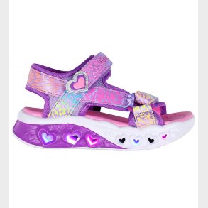Skechers Sandaler m. Lys - Flutter Hearts - Lavender/Multi